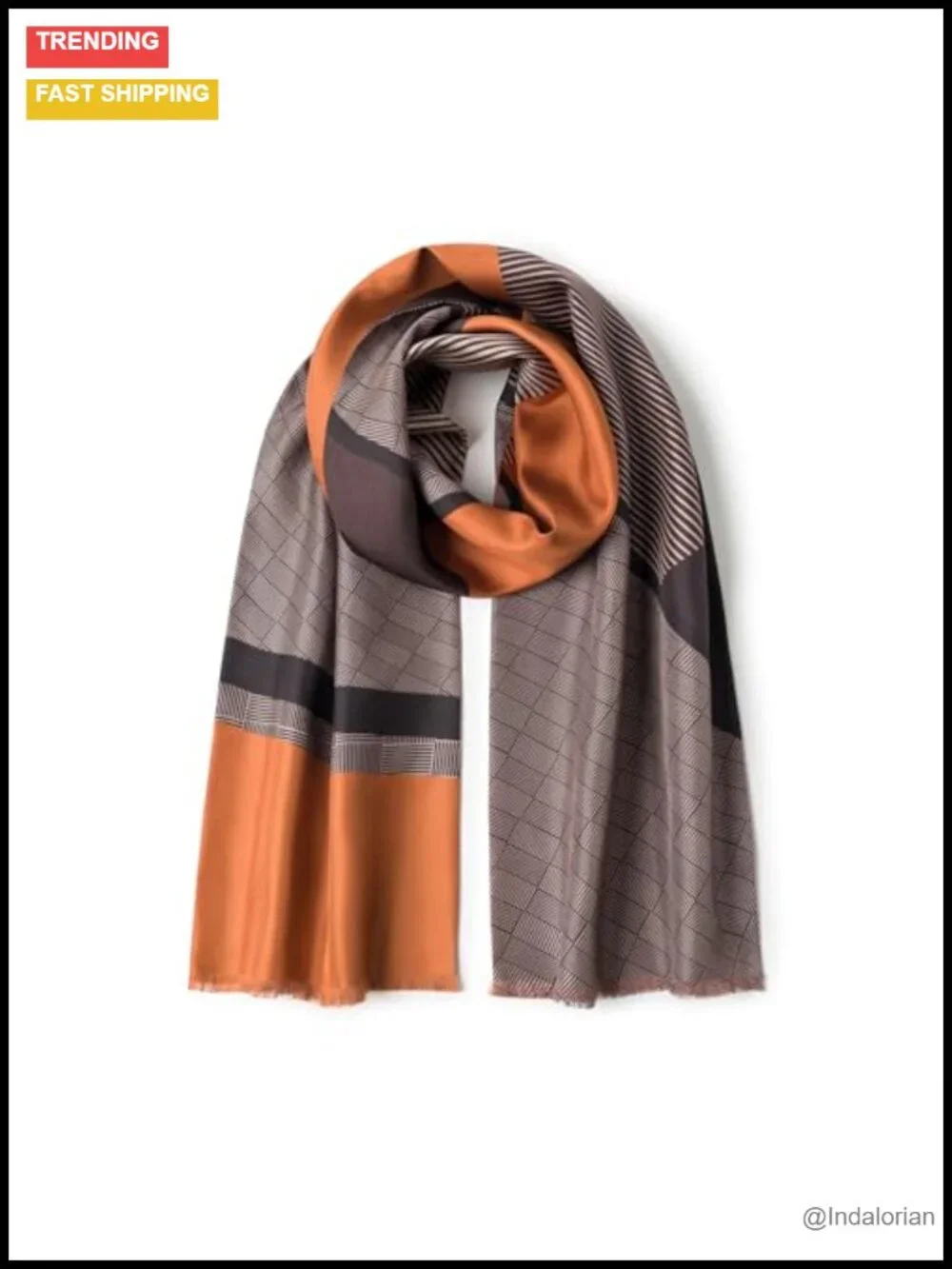 100% Mulberry Silk Twill Scarf Extra Long for Warmth Gift Packaged